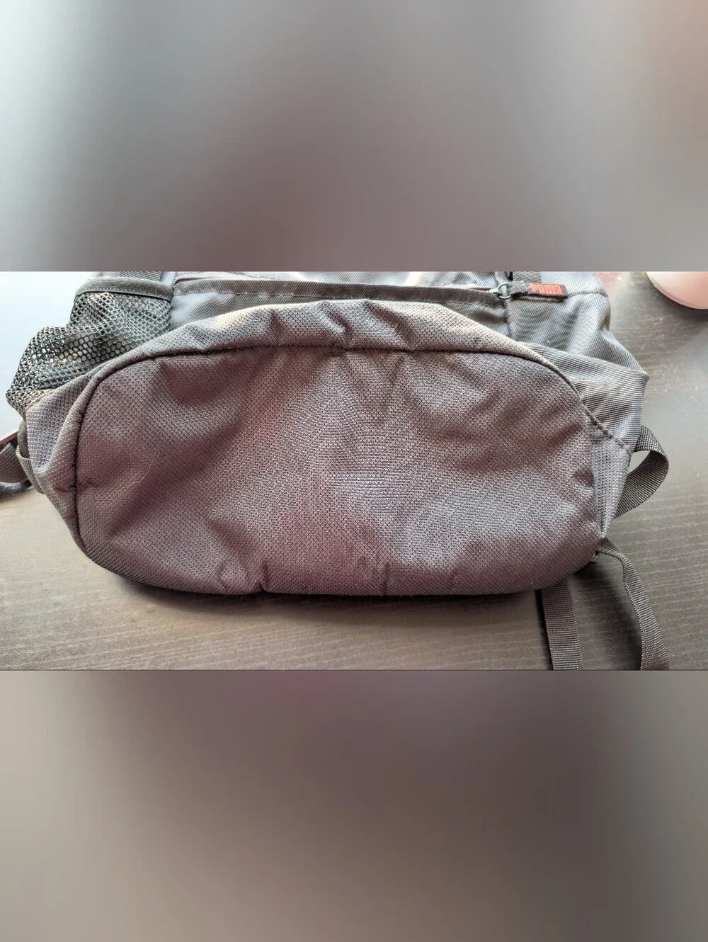 Puma Black Backpack with Drawstring And Red Accent